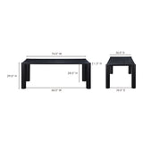 Post Black Small Dining Table by Moe's Home at Eve Furniture
