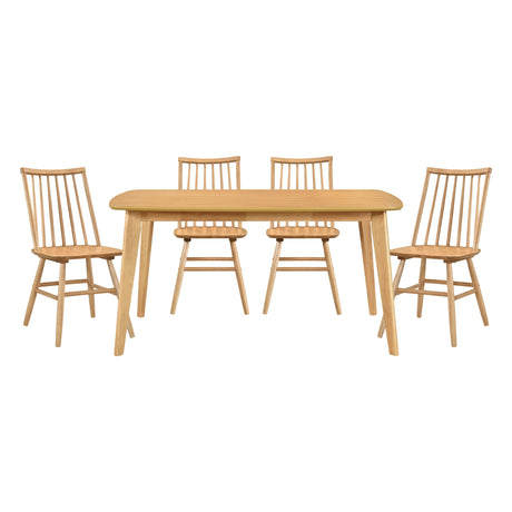 Pratter Natural Oak Dining Set by Homelegance at Eve Furniture