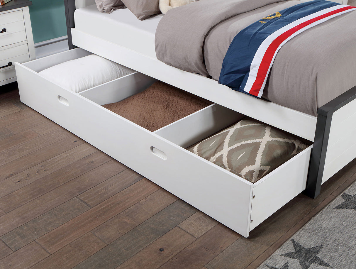 Priam White/Gray Twin Bed by Furniture of America at Eve Furniture