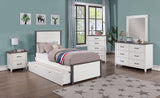 Priam White/Gray Twin Bed by Furniture of America at Eve Furniture