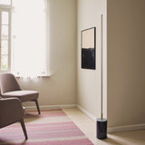 Prism Brassed Gold LED Floor Lamp with On/Off Switch Faux Marble Base by Ashcroft Imports at Eve Furniture