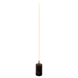 Prism Brassed Gold LED Floor Lamp with On/Off Switch Faux Marble Base by Ashcroft Imports at Eve Furniture