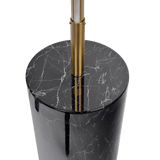 Prism Brassed Gold LED Floor Lamp with On/Off Switch Faux Marble Base by Ashcroft Imports at Eve Furniture
