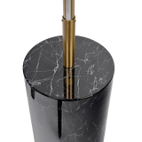 Prism Brassed Gold LED Floor Lamp with On/Off Switch Faux Marble Base by Ashcroft Furniture at Eve Furniture