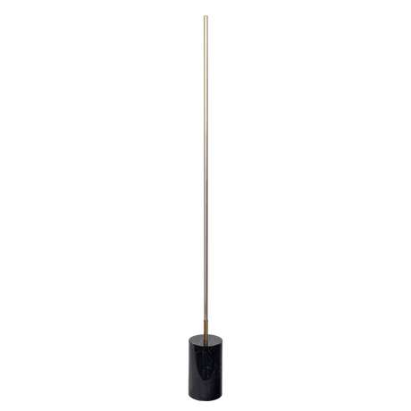 Prism Brassed Gold LED Floor Lamp with On/Off Switch Faux Marble Base by Ashcroft Imports at Eve Furniture