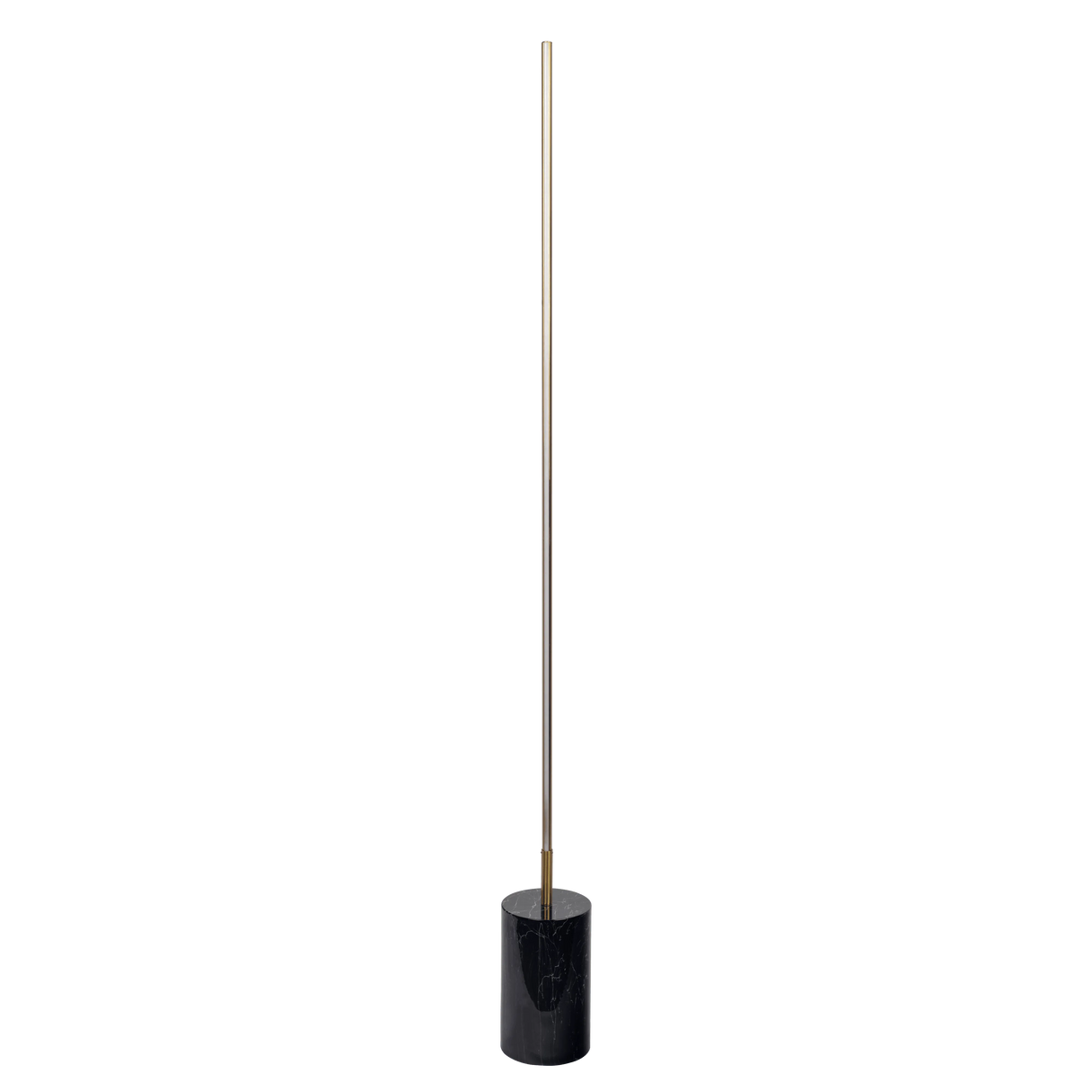 Prism Brassed Gold LED Floor Lamp with On/Off Switch Faux Marble Base by Ashcroft Furniture at Eve Furniture