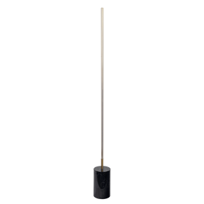 Prism Brassed Gold LED Floor Lamp with On/Off Switch Faux Marble Base by Ashcroft Furniture at Eve Furniture