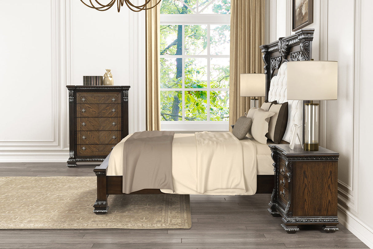 Promenade Espresso King Bed by Furniture of America at Eve Furniture