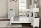 Promenade Wire Brushed White King Bed by Furniture of America at Eve Furniture