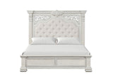 Promenade Wire Brushed White King Bed by Furniture of America at Eve Furniture
