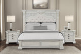 Promenade Wire Brushed White Queen Bed by Furniture of America at Eve Furniture
