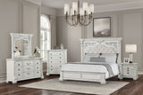 Promenade Wire Brushed White Queen Bed by Furniture of America at Eve Furniture