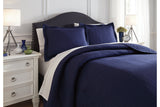 Raleda Navy 3-Piece King Coverlet Set