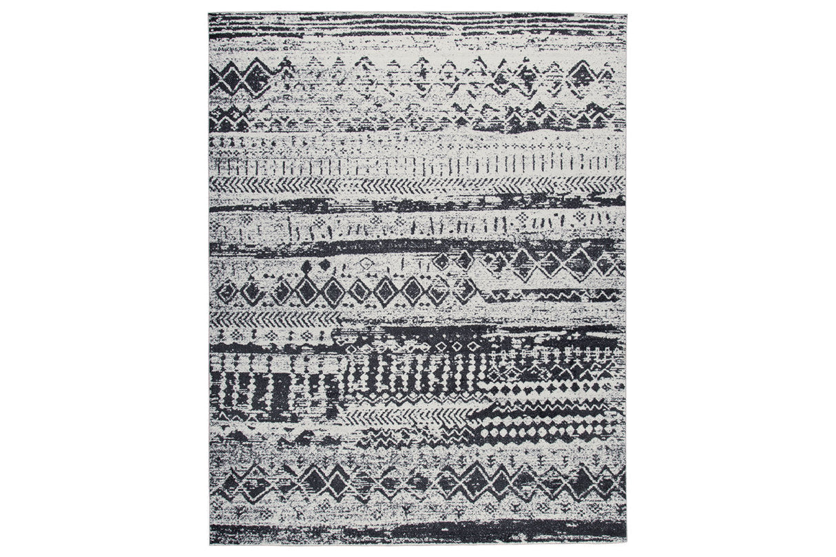 Devman Black/Cream/Gray Large Rug