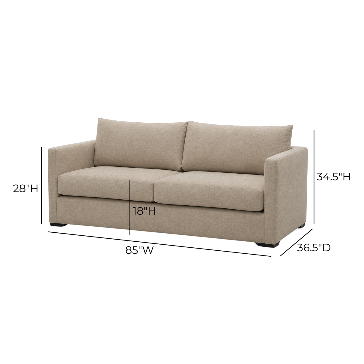 Portsmouth 85" Sofa by TOV Furniture at Eve Furniture