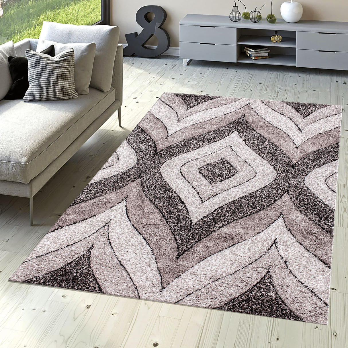 Hepsiba Drop Taupe Area Rug