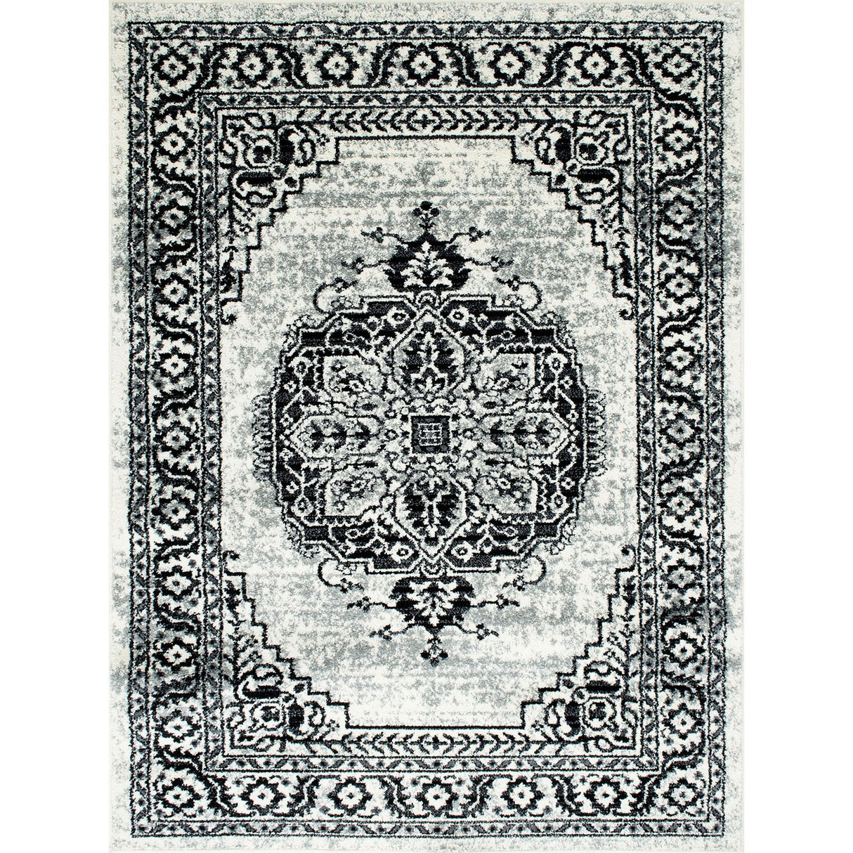 Serang Gray/Black Area Rug