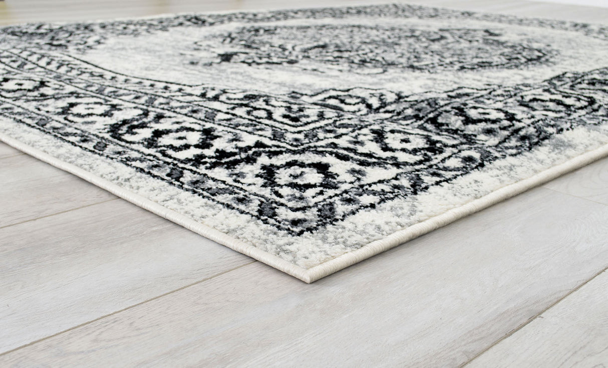 Serang Gray/Black Area Rug