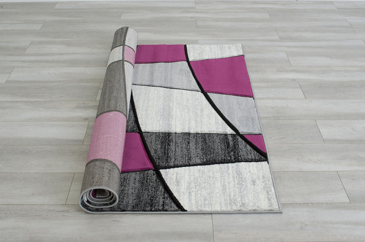 Niksar Gray/Purple Area Rug