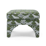 Raji Leopard Jacquard Ottoman by TOV Furniture at Eve Furniture