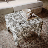 Raji Leopard Jacquard Ottoman by TOV Furniture at Eve Furniture