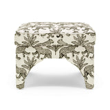 Raji Leopard Jacquard Ottoman by TOV Furniture at Eve Furniture