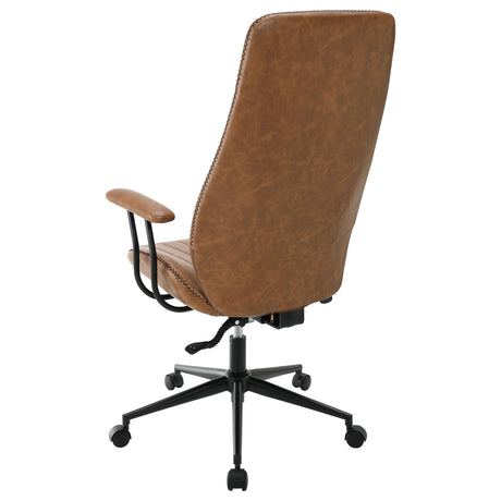 Ranger Brown Upholstered Adjustable Home Office Desk Chair by Coaster at Eve Furniture