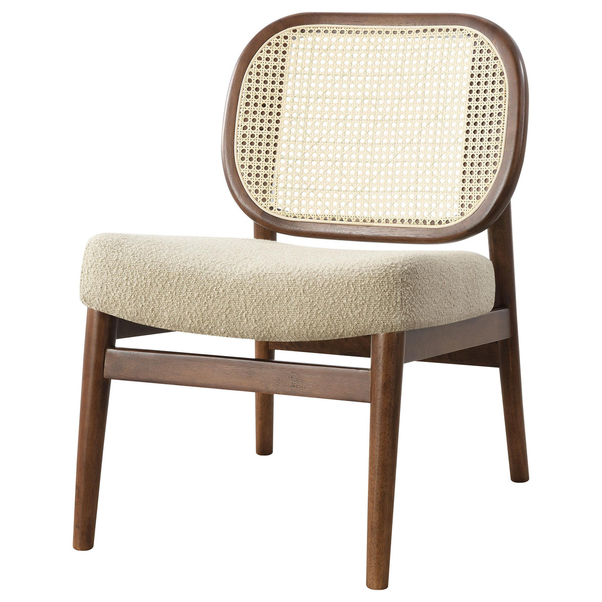 Rayo Camel Rattan Cane Back Accent Chair with Padded Seat by Coaster at Eve Furniture
