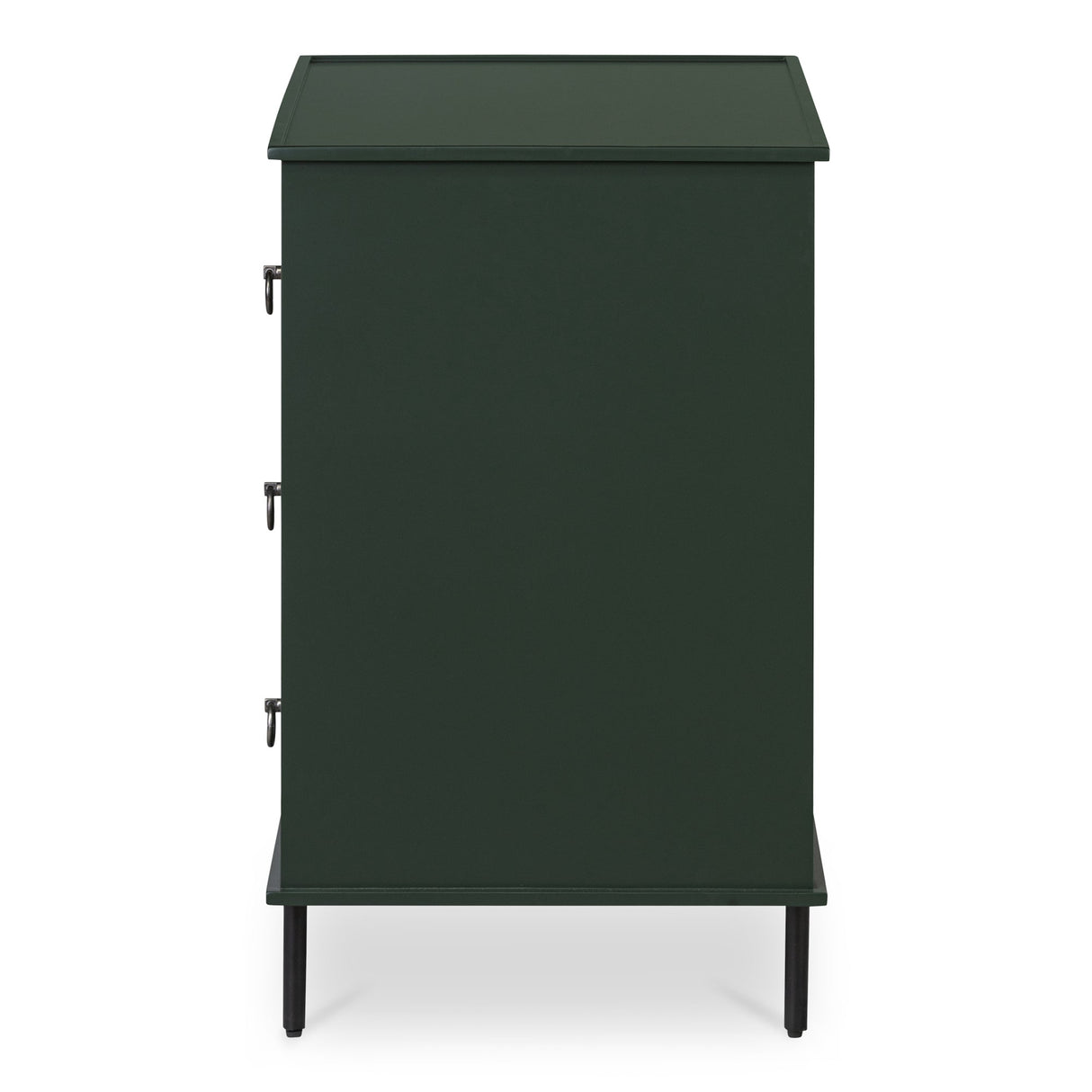 Reagan Deep Green 3 Drawer Nightstand by Moe's Home at Eve Furniture