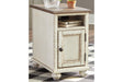 Realyn White/Brown Chairside End Table by Ashley at Eve Furniture