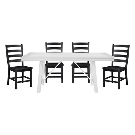 Redmond White/Black Dining Set by Homelegance at Eve Furniture