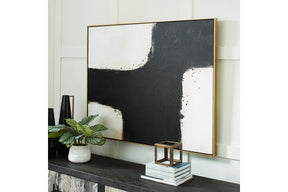 Reighlea Black/White Wall Art by Ashley at Eve Furniture