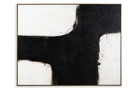 Reighlea Black/White Wall Art by Ashley at Eve Furniture