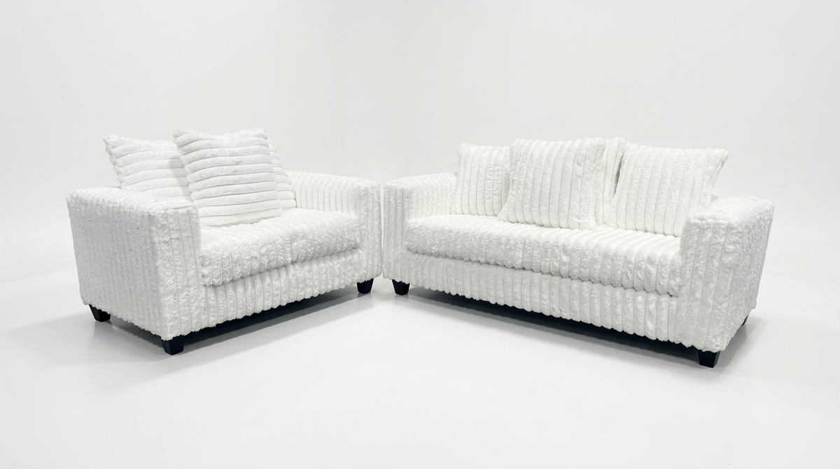 Gia Eggshell Sofa & Loveseat