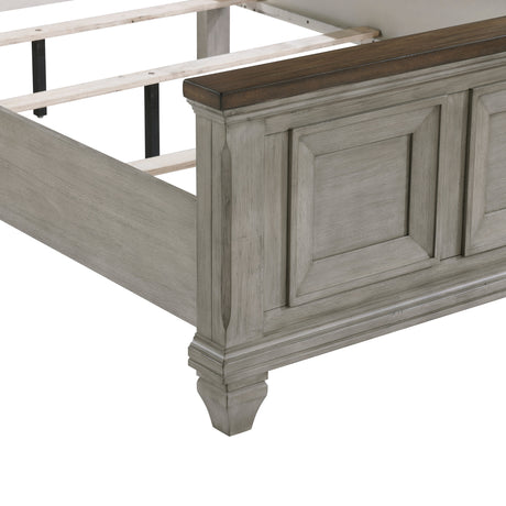Renton Antique Gray King Panel Bed by Homelegance at Eve Furniture