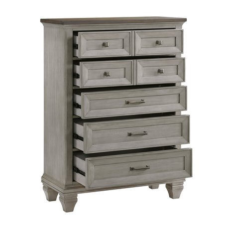 Renton Antique Gray Panel Bedroom Set by Homelegance at Eve Furniture