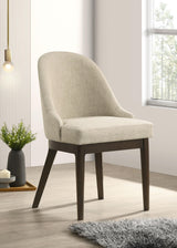 Reseda Oatmeal Upholstered Dining Side Chair, Set of 2 by Coaster at Eve Furniture