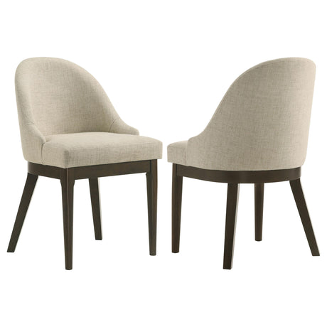 Reseda Oatmeal Upholstered Dining Side Chair, Set of 2 by Coaster at Eve Furniture