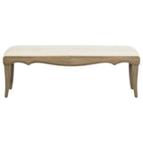 Revello Washed Mango Upholstered Bedroom Bed End Bench by Coaster at Eve Furniture