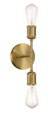 Reverie Double Lights Bathroom Wall Sconce over Mirror Bedroom Hallway Entryway 5"W × 10.75"H × 5"E by Ashcroft Imports at Eve Furniture