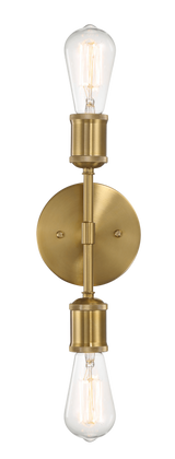 Reverie Double Lights Bathroom Wall Sconce over Mirror Bedroom Hallway Entryway 5"W × 10.75"H × 5"E by Ashcroft Imports at Eve Furniture