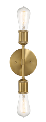 Reverie Double Lights Bathroom Wall Sconce over Mirror Bedroom Hallway Entryway 5"W × 10.75"H × 5"E by Ashcroft Furniture at Eve Furniture