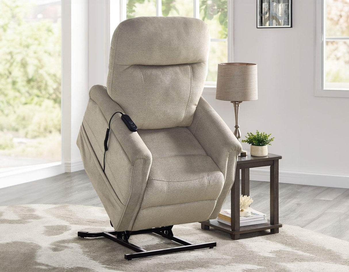 Rhodes Versatile Beige Power Lift Chair by Steve Silver at Eve Furniture