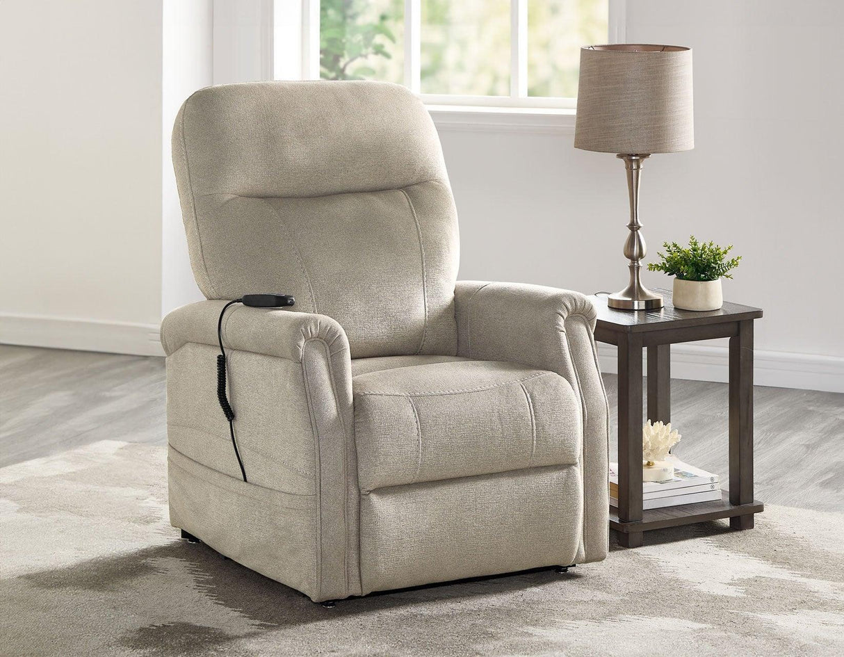 Rhodes Versatile Beige Power Lift Chair by Steve Silver at Eve Furniture