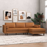 Anthony Genuine Tan Leather Right-Facing Sectional Sofa by Ashcroft Imports at Eve Furniture