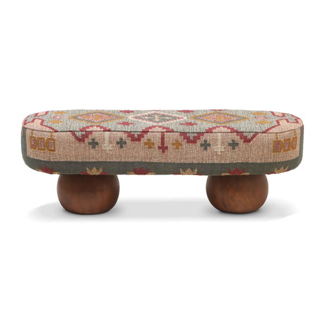 Rizi Textured Wool Upholstered Bench by TOV Furniture at Eve Furniture