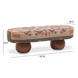 Rizi Textured Wool Upholstered Bench by TOV Furniture at Eve Furniture