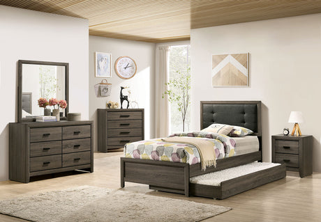 Roanne Gray/Charcoal Full Bed by Furniture of America at Eve Furniture