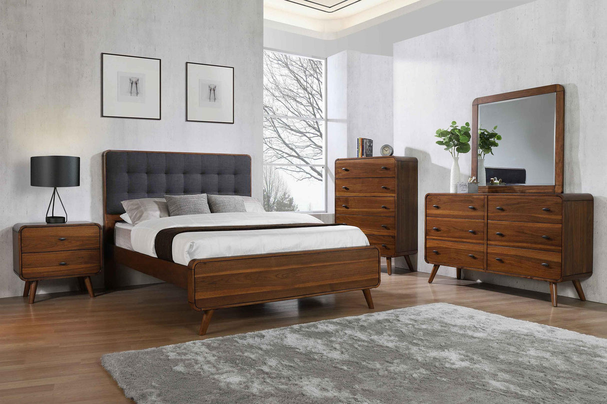 Robyn Dark Walnut Wood Full Platform Bed by Coaster at Eve Furniture