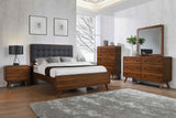 Robyn Dark Walnut Wood Full Platform Bed by Coaster at Eve Furniture